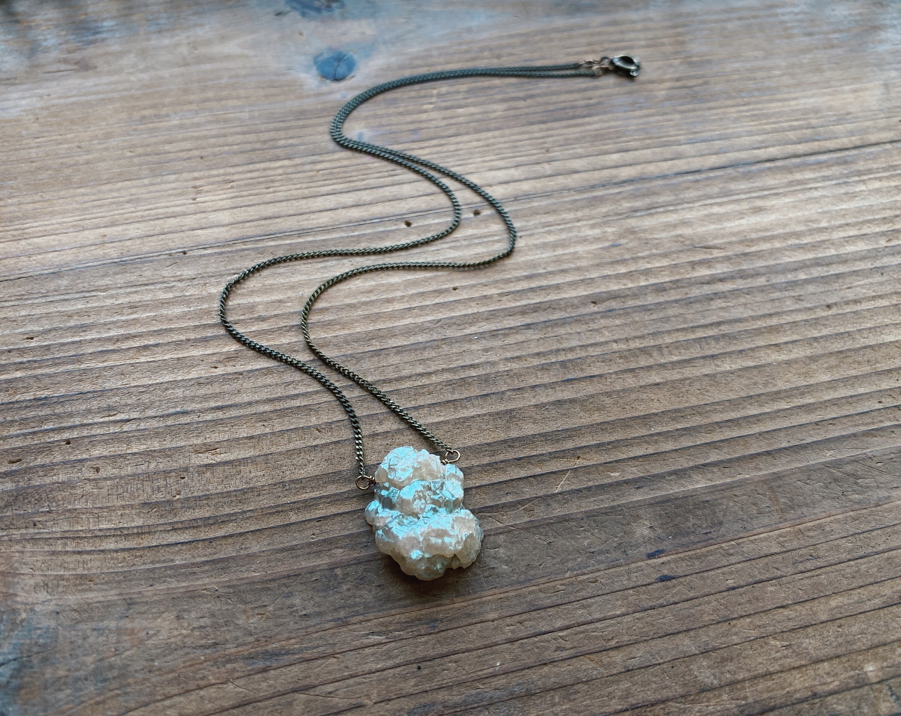 Chunky Aura Citrine Necklace // One of a Kind // Aura Citrine