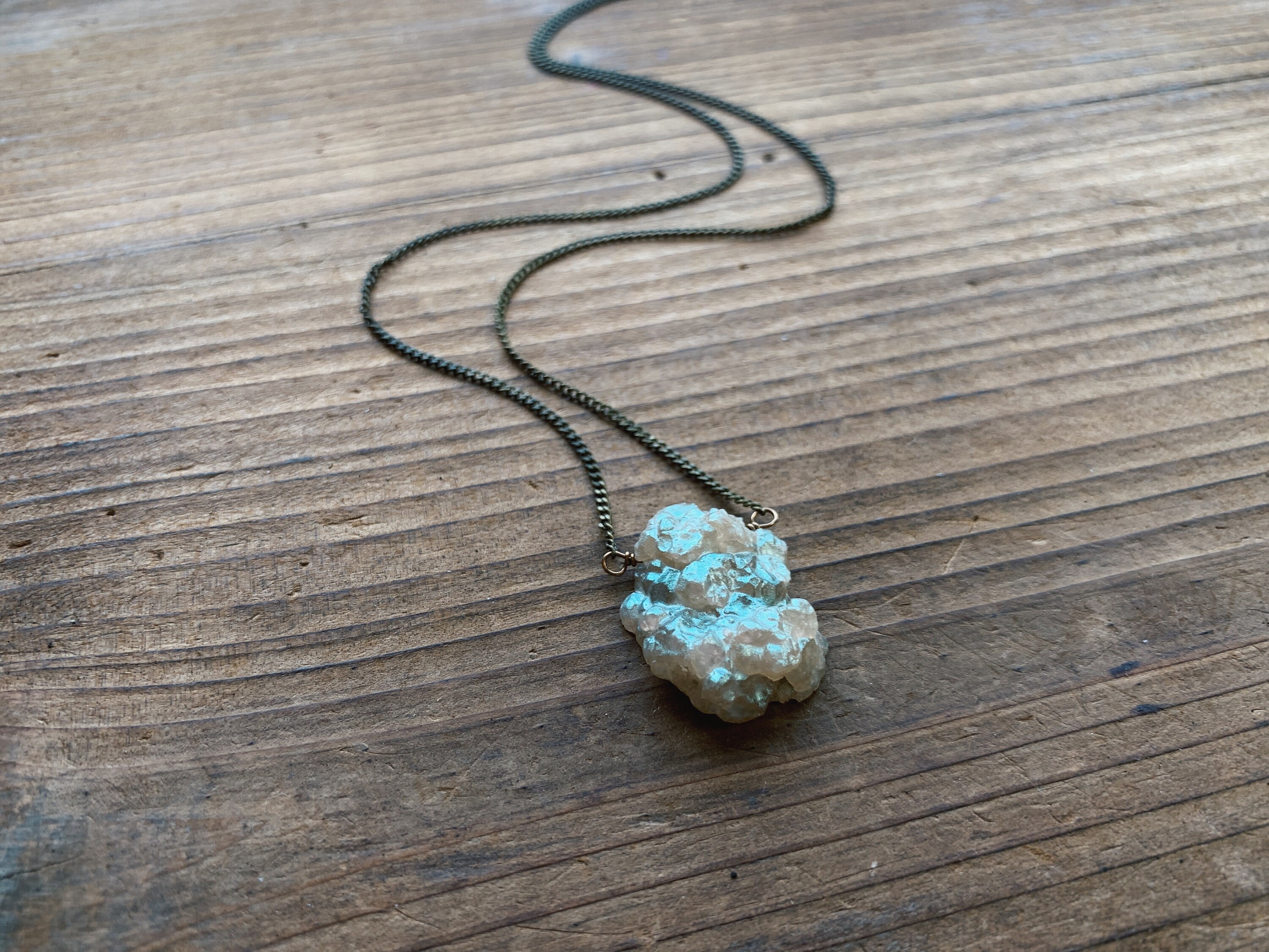 Chunky Aura Citrine Necklace // One of a Kind // Aura Citrine