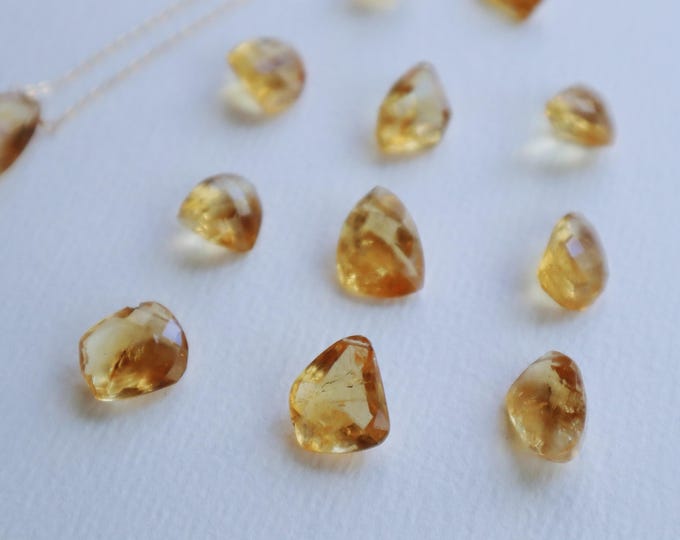 Faceted Citrine Jewelry // Citrine Necklace // Simple Citrine Jewelry // Citrine Necklace  // Citrine Gift // Choose Your Own