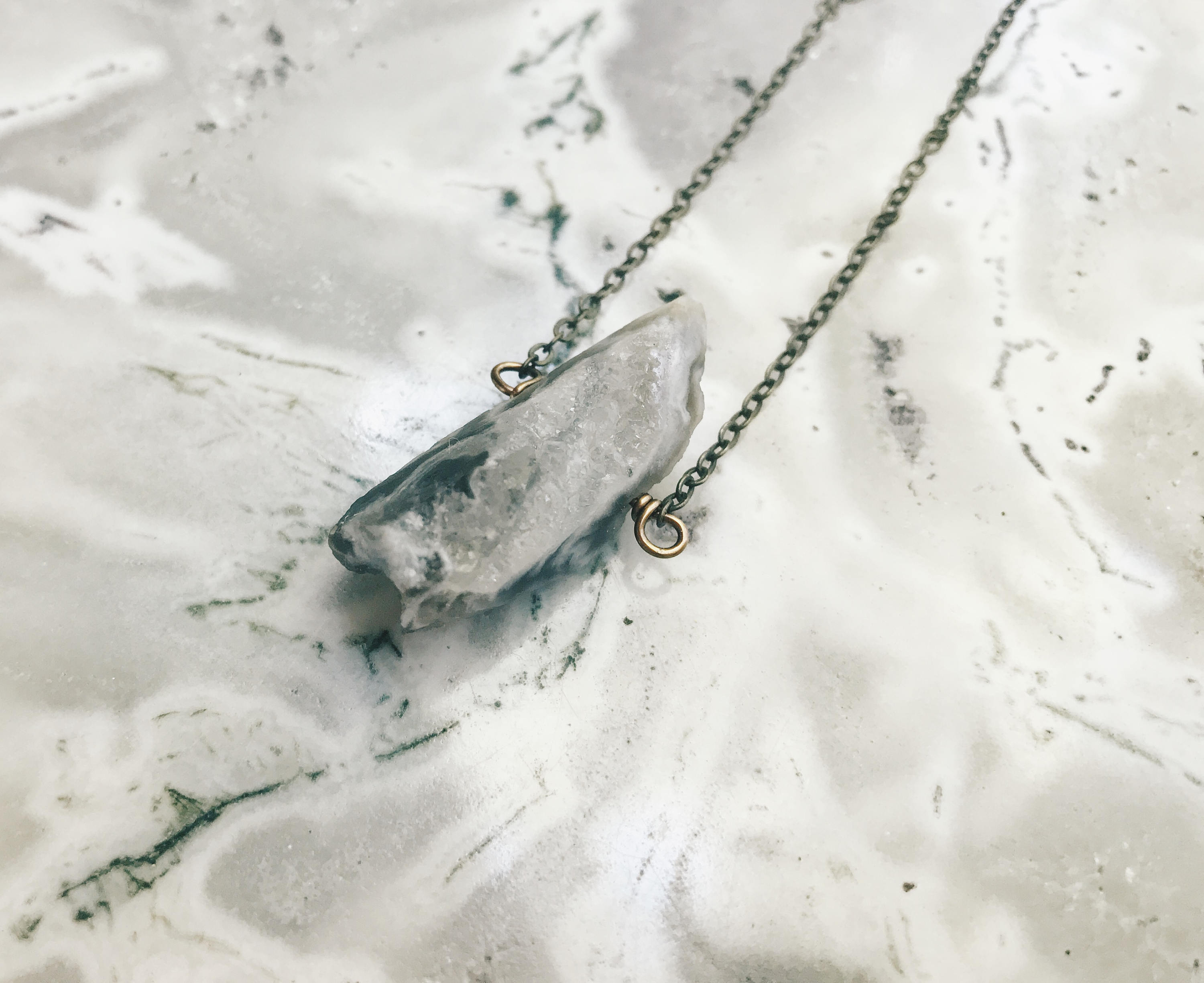 Botswana Agate Necklace // Agate Necklace // Drusy Necklace // Agate