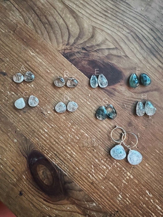 Create Your Own / Rutilated Mystical Quartz Teardrop Earrings