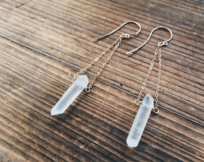 Create Your Own - Pendulum Quartz Earrings