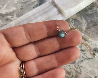Mini Labradorite Drop Necklace // Murana Moon Collab // Layering Gemstone // Gemstone Necklace // Galaxy Gemstone