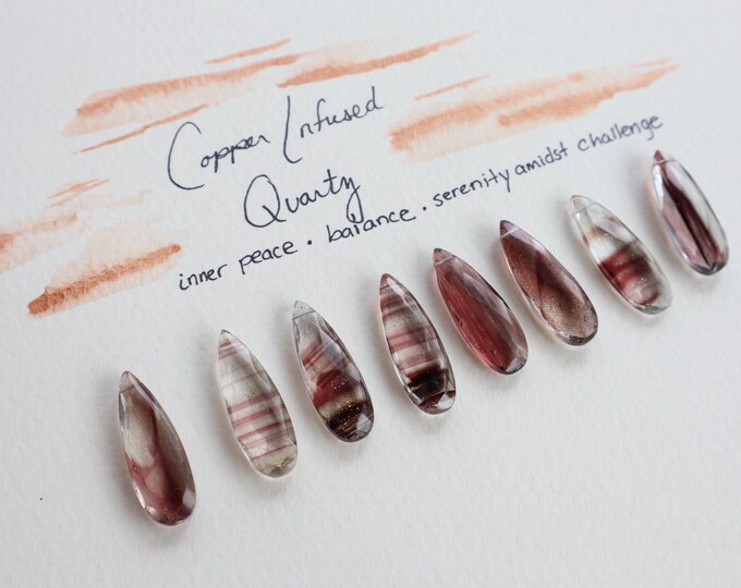 Faceted Copper Quartz Jewelry // Quartz Necklace // Simple Copper Quartz Jewelry // Quartx Necklace  // Quartz Gift // Choose Your Own