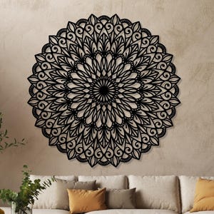 Lotus flower Mandala wooden wall decoration, Wooden lotus flower sign , wood wall art, wood wall decoration, living room decoration