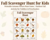 Fall Scavenger Hunt for Kids: Printable Autumn Nature Game (PDF Download)