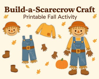 Printable Scarecrow Craft: Fall Activity for Kids (PDF Download)