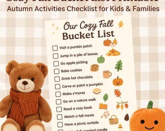 Fall Bucket List Printable: Autumn Activities for Kids and Families (PDF)