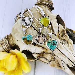 Rebel Heart | turquoise necklace | anniversary gift| heart necklace