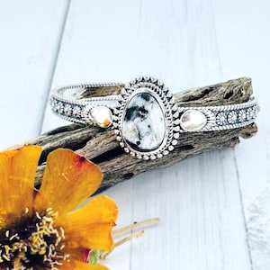 White Buffalo Cuff Bracelet | Rylie | gift for her | authentic white buffalo |