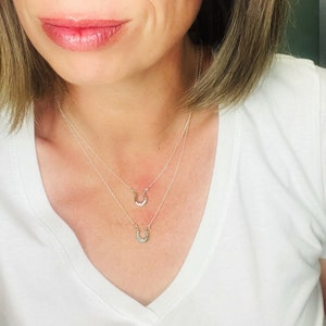 Mini turquoise horseshoe necklace | turquoise necklace  | white buffalo necklace  | gift for her