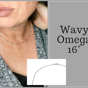Wavy Omega Chain | sterling silver chains