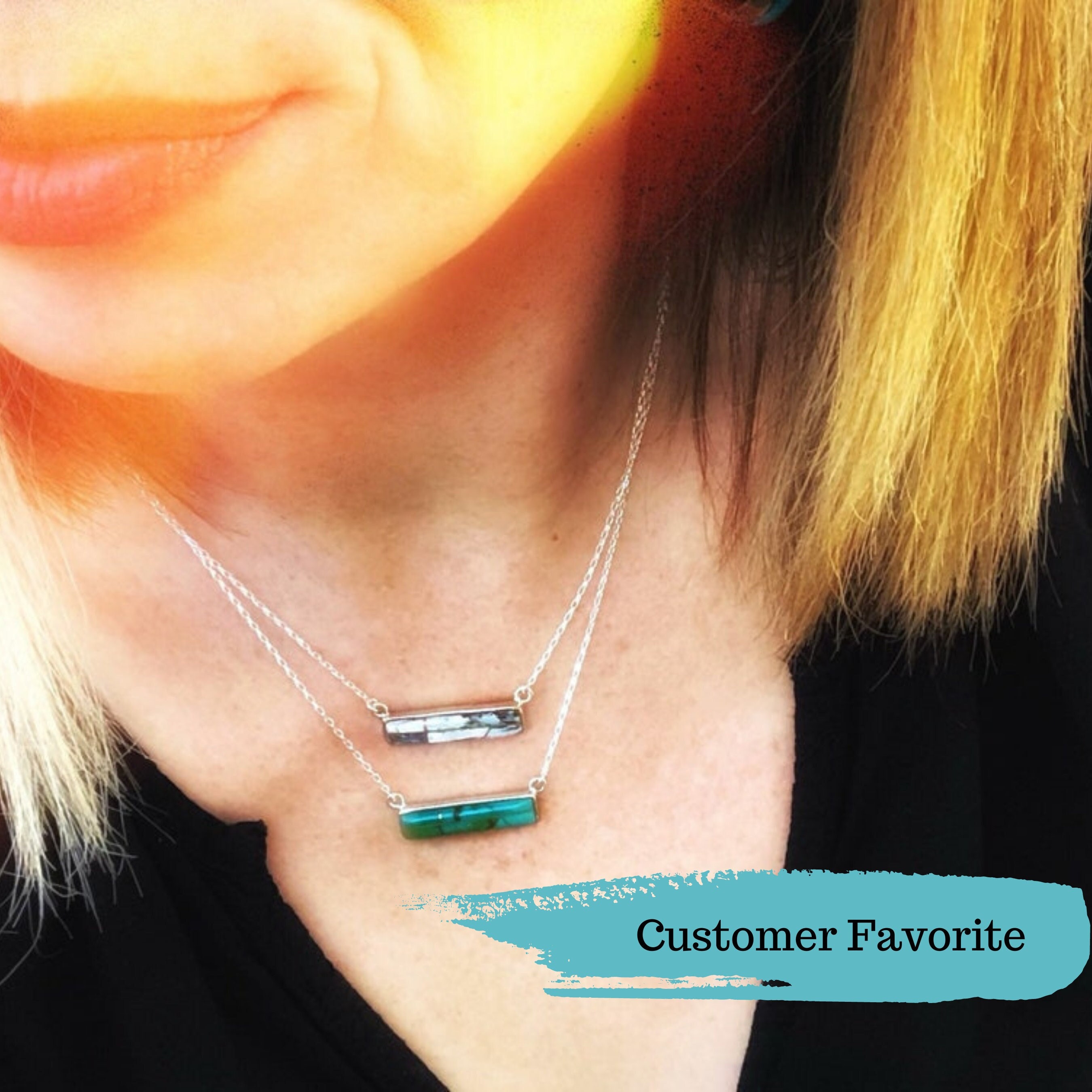 Coin Necklace Turquoise Bar Necklace Pura Vida Opal Necklace, Opal