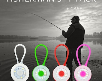 LED Safety Light 4-Pack: UV Lure Charger, Trail Marker, Emergency Lighting