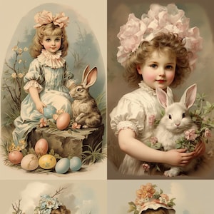 Set 6 Bögen Decoupage Reispapier Größe A4 Unikat Ostermotiv Rice Papers Decor Canvas, Busted Canvas Pacha