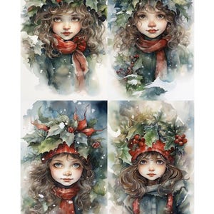 Rice paper for decoupage with a Christmas  theme in A4 and A3 sizes Papiery ryżowe xmas Santa Claus Christmas ornament angels decoupage