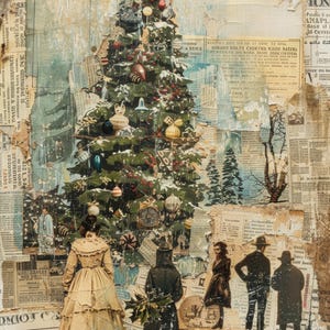 Rice paper for decoupage with a Christmas  theme in A4 and A3 sizes Papiery ryżowe xmas Santa Claus Christmas ornament angels decoupage