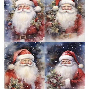 Reispapier für Decoupage mit einem Weihnachtsmotiv in den Größen A4 und A3 Papiery ryżowe xmas Santa Claus Weihnachtsschmuck Engel decoupage