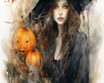 Halloween Witch Rice Paper for Decoupage, A4/A3
