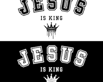 Jesus ist König PNG, Christian Shirt Design (digitaler Download)
