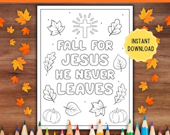 Christian Thanksgiving Coloring Page | Fall for Jesus Printable (PDF)