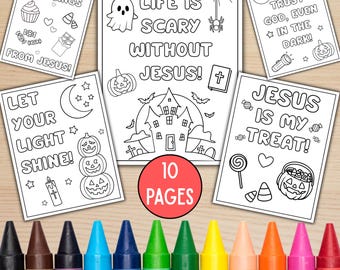 Christian Halloween Coloring Pages for Kids: Bible Activity Pack (PDF)