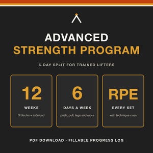 Programme de musculation avancé | Plan d'entraînement PPL en 6 jours | Téléchargement PDF