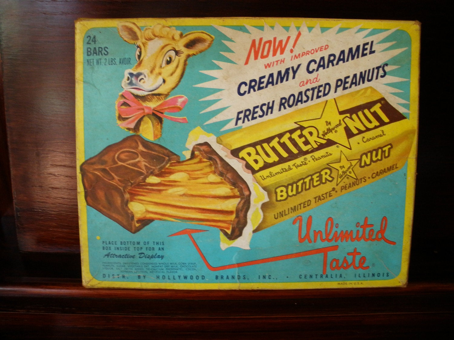 Butter Nut Candy Bar Box 1960s Advertising Display Box Etsy