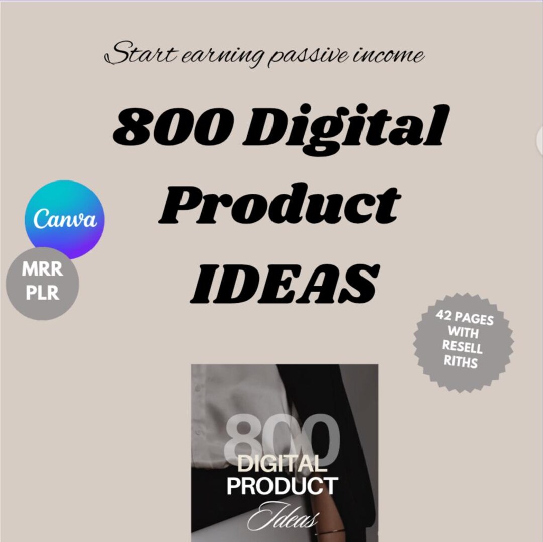 800 Digital Product Ideas for Passive Income, Done for You With MRR PLR ...