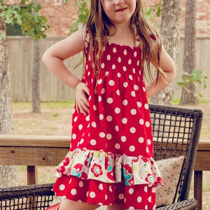 Girls Maxi Dress PDF 3 strap & hem options and a skirt size 12m-10 Instant Download, no waiting image 3