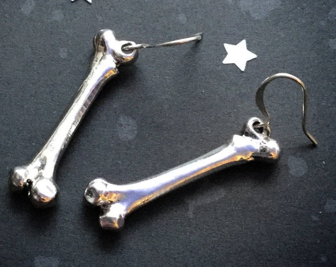 Bone earrings in silver or gold, sold per pair (leave qty as 1 to receive one pair)