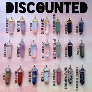 DISCOUNTED Crystal point pendant necklace, Seconds, Small flaws, imperfect Bild 1