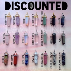 DISCOUNTED Crystal point pendant necklace, Seconds, Small flaws, imperfect