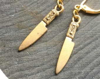 Knife earrings, sold per pair (leave QTY as 1 to receive one pair)