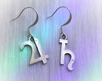 Planet Symbol Glyph Earrings, you choose your pair! Jupiter, Saturn, Neptune, Mars, Mercury Uranus, Pluto, Venus,