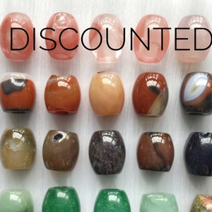 DISCOUNTED Large Loc bead, Stone Dread bead, RANDOM selection image 1