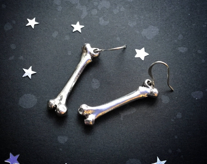 Bone earrings in silver or gold, sold per pair (leave qty as 1 to receive one pair)