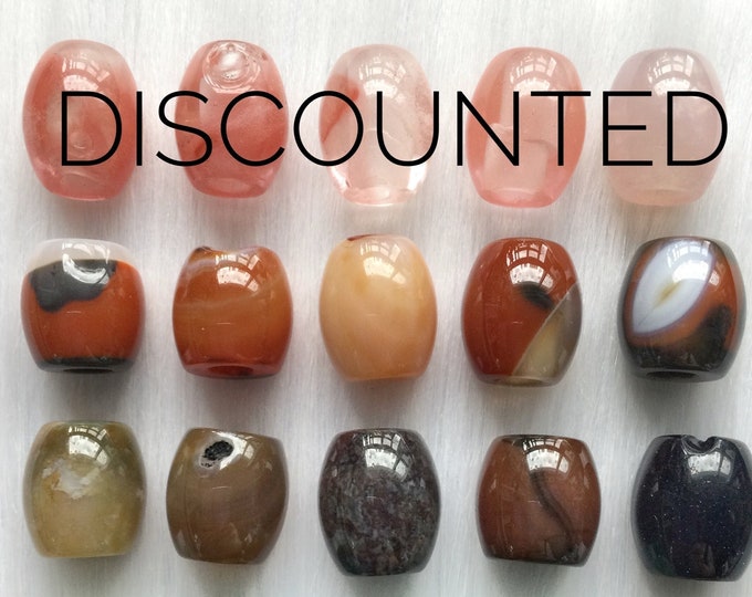 DISCOUNTED Large Loc bead, Stone Dread bead, RANDOM selection