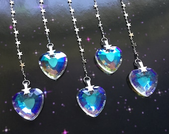 Heart Suncatcher, Prism sun catcher, rainbow maker, Window hanging, Rearview mirror
