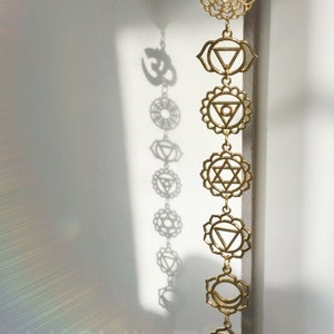 Chakra Symbol Hanging, Gemstone Home Decor, Spiritual Gift idea
