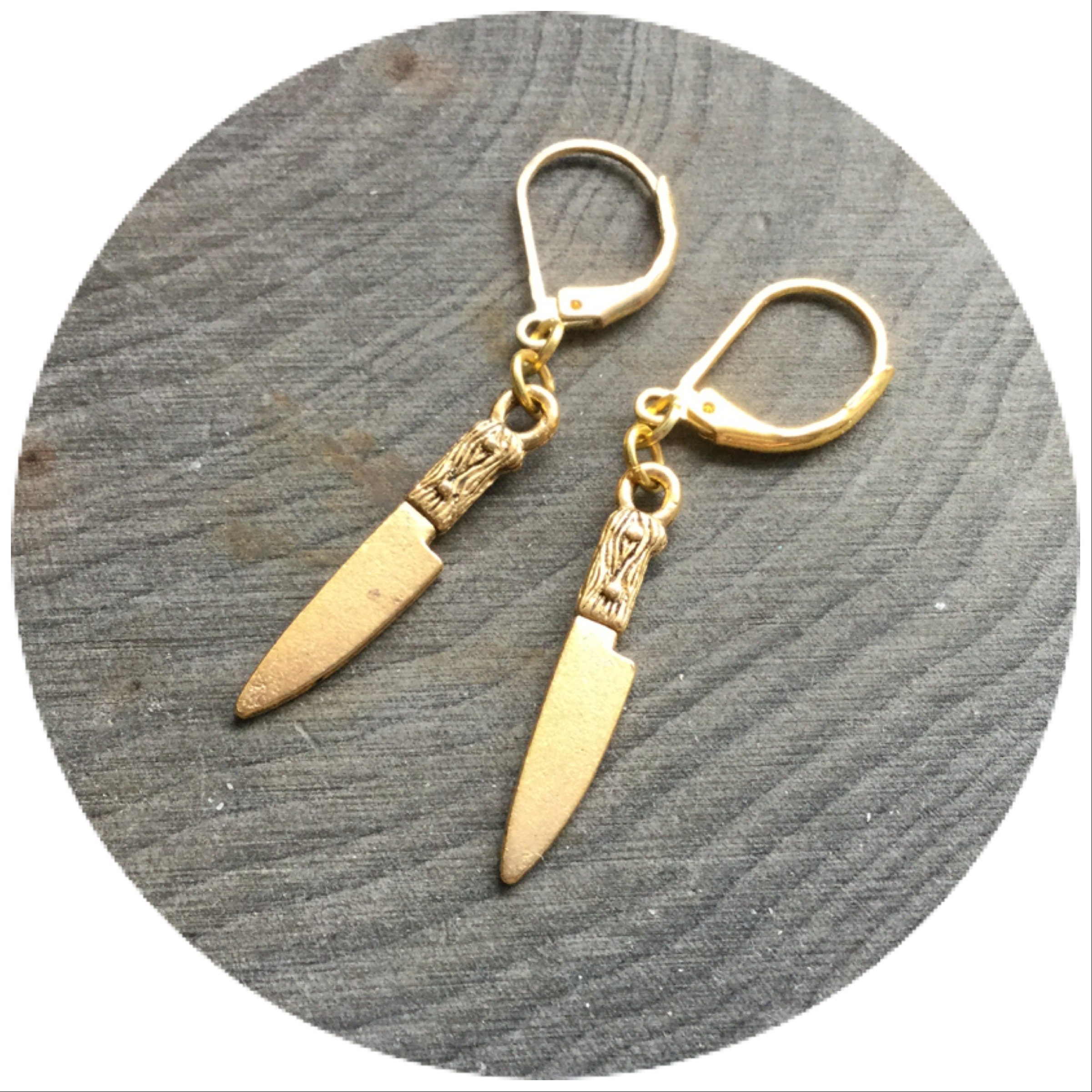 Knife earrings, sold per pair (leave QTY as 1 to receive one pair)