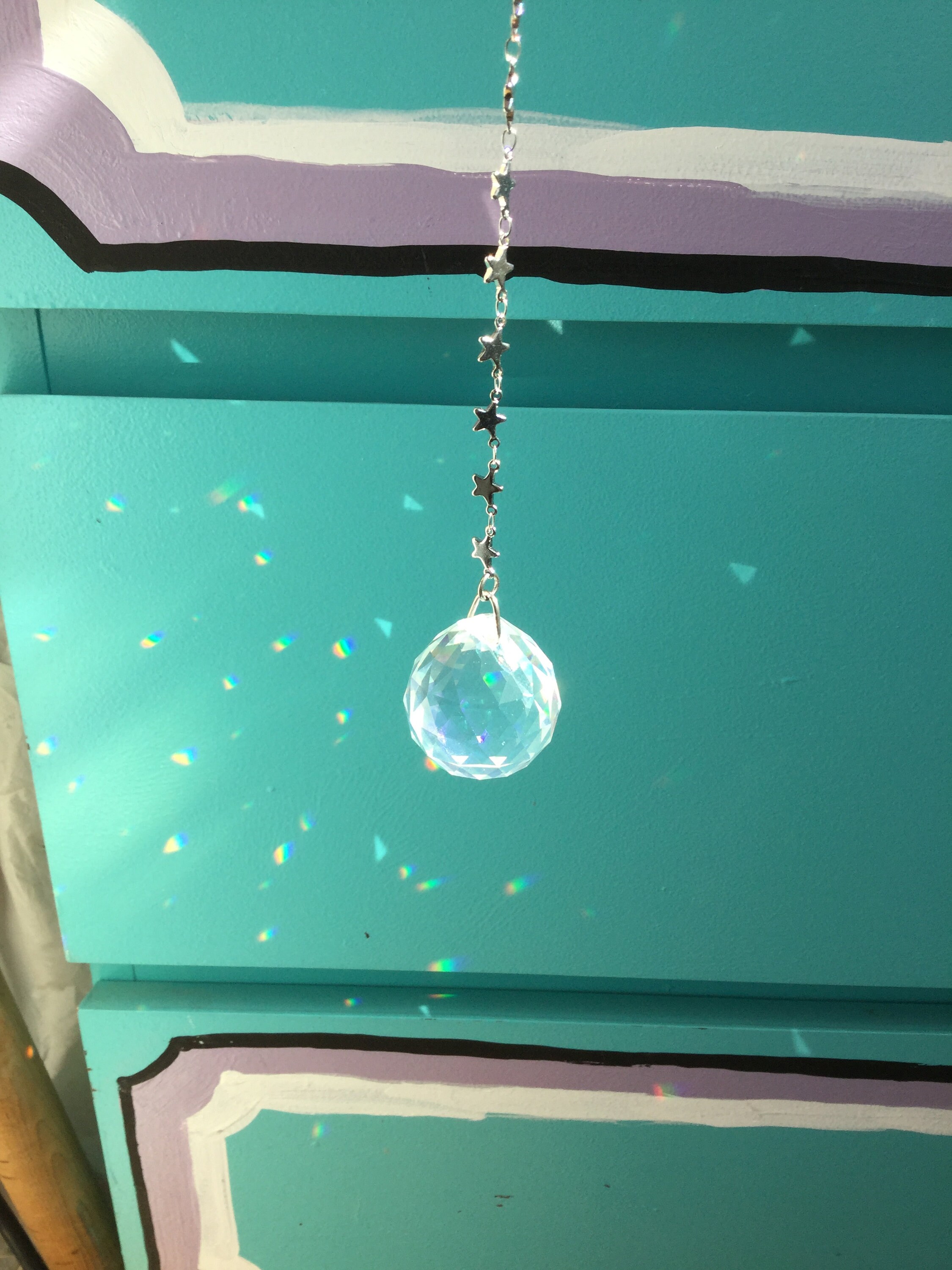 Disco Ball Suncatcher Window hanging prism, Rainbow maker, Rearview mirror