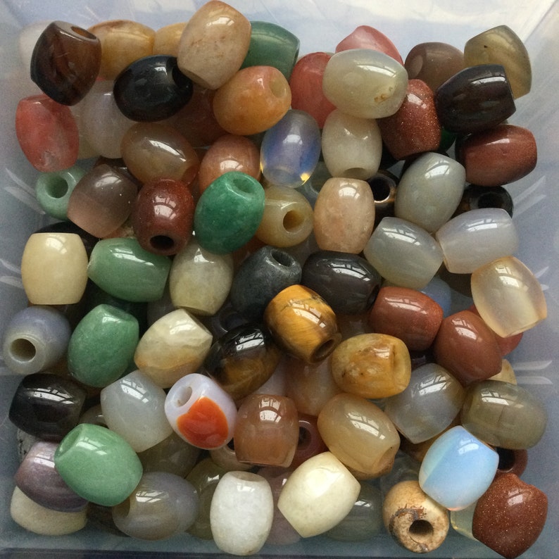 DISCOUNTED Large Loc bead, Stone Dread bead, RANDOM selection image 7