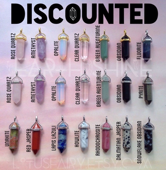 Set Of 32 Chakra Quartz Crystal Point Healing Pendant Necklace Stones | eBay