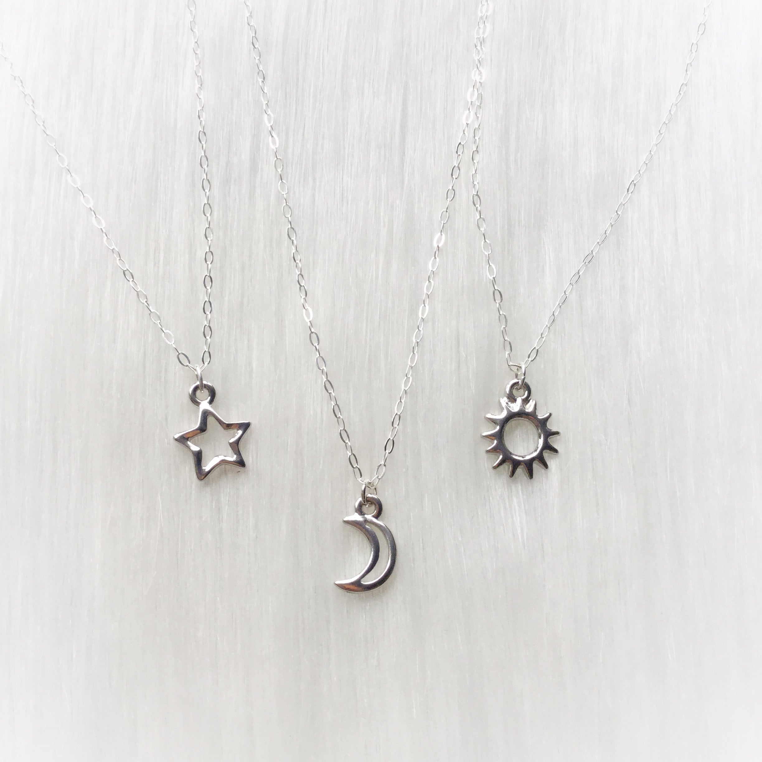 sun moon star pendant