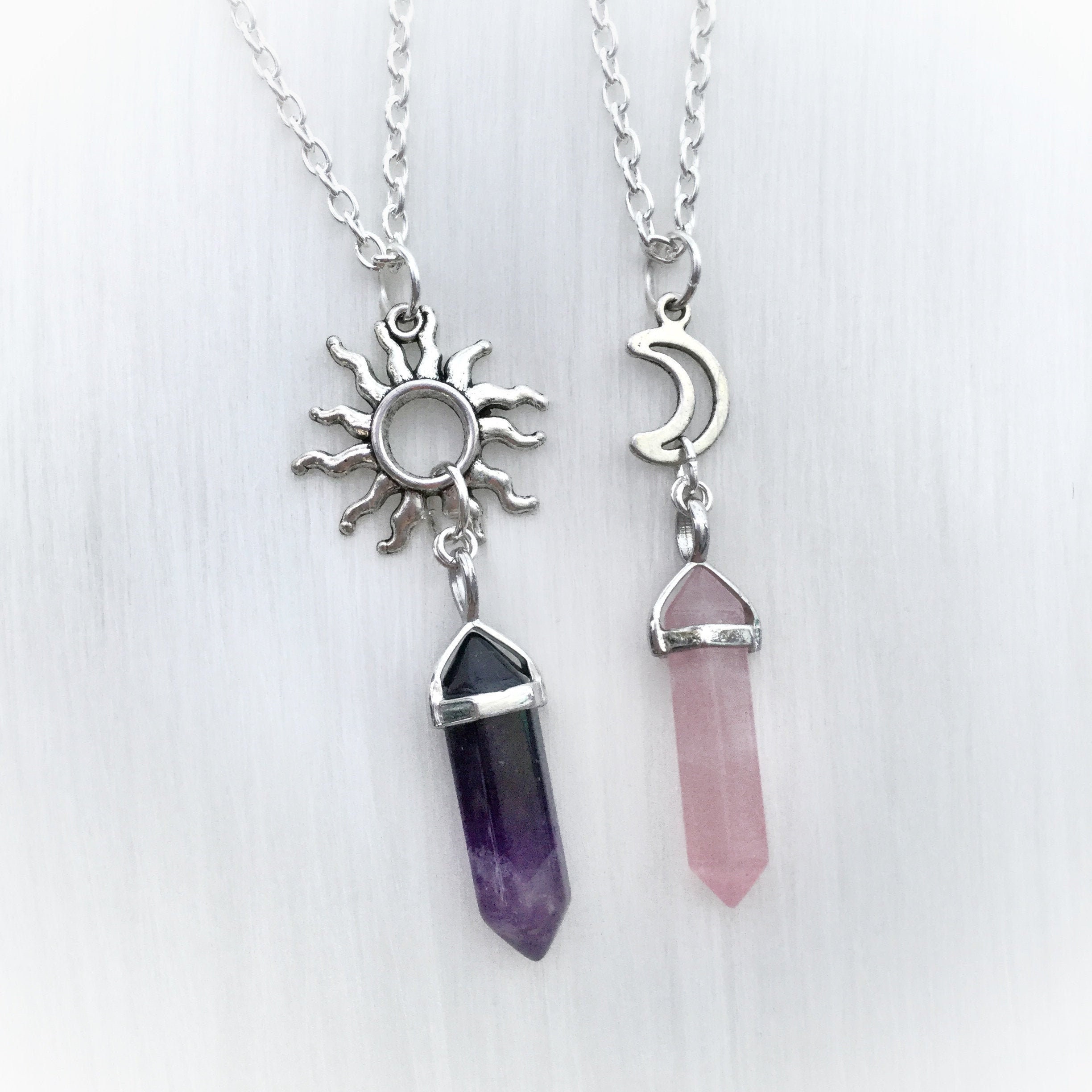 Crystal gemstone necklace online