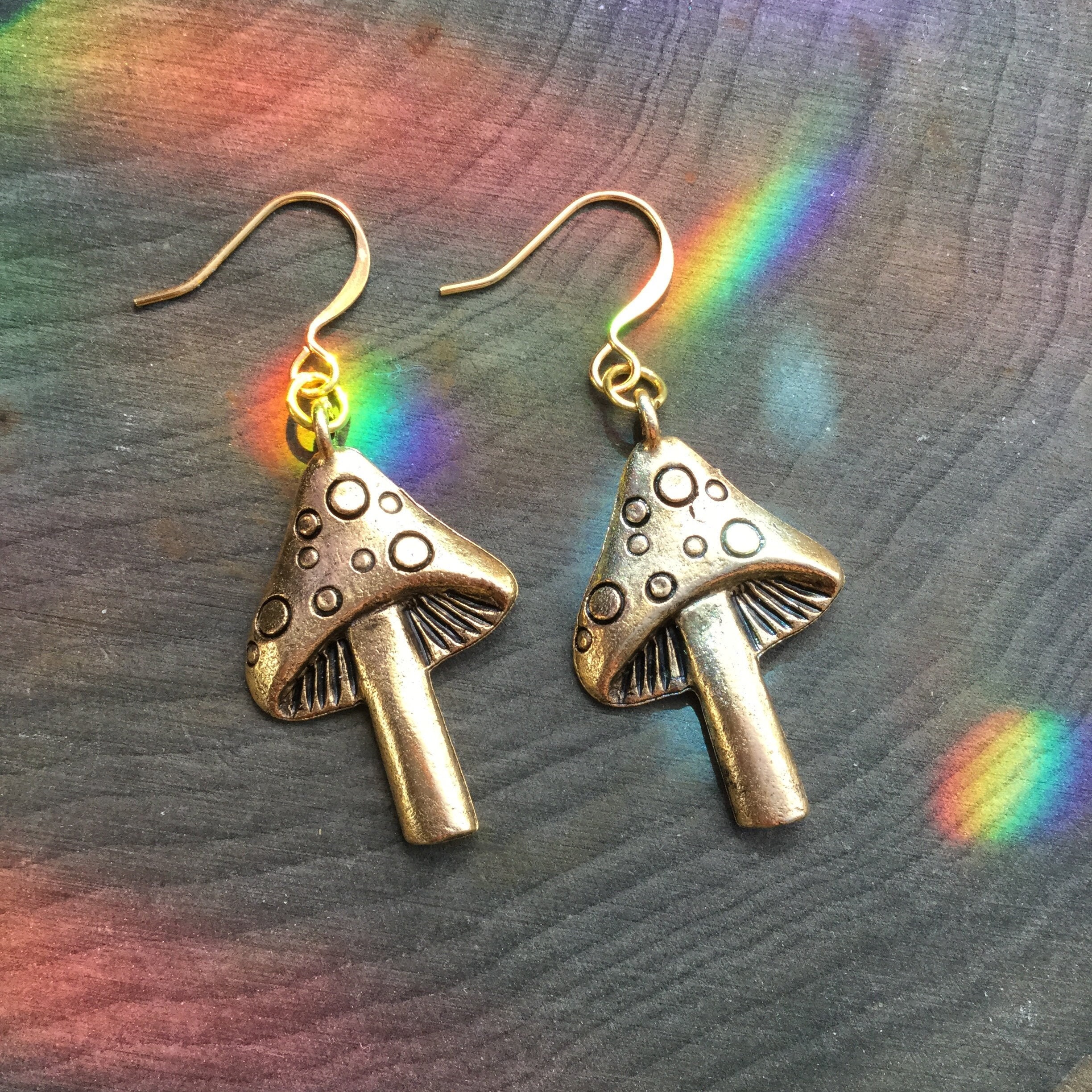 Clip on mushroom earrings deals