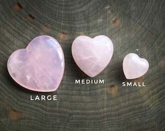 Rose Quartz Heart gemstone, pocket stone, 1 pc, Crystal altar stone, Valentines day gift, Love