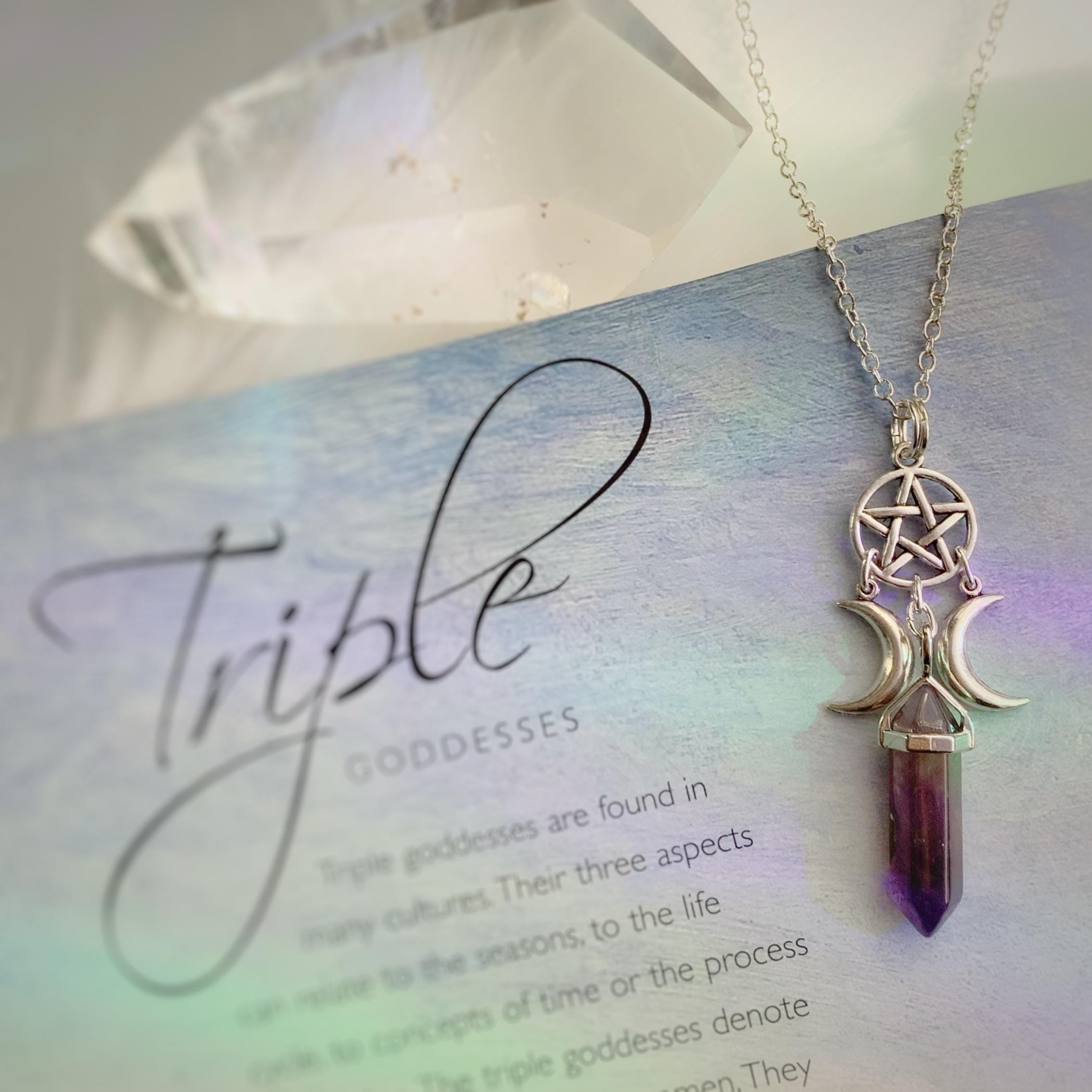 服/ファッション PeterStone: Triple Goddess Pendant SV925 Triple Goddess | Witch & Wiccan Pendant Necklace | Pagan Jewelry