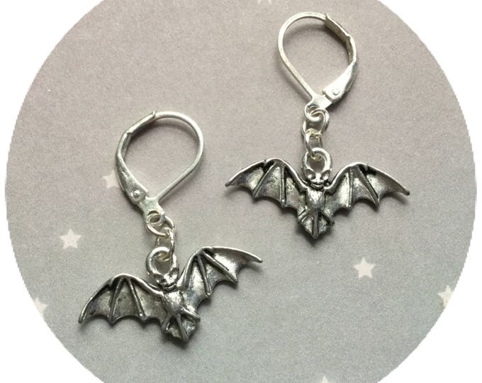 Bat earrings, in silver or gold tone, sold per pair (leave qty as 1)